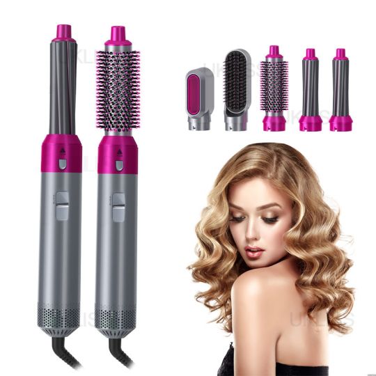 Professional Air Hair Styler 5 In 1 Low Noise Hair Curling Straightening Hair Drying 1000W Hot Air Brushes