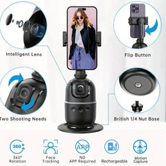 FANGTUOSI AI Smart Gimbal 360° Auto Face Tracking Gimbal All-in-one Rotation For Smartphone video Vlog Stabilizer Phone Holder