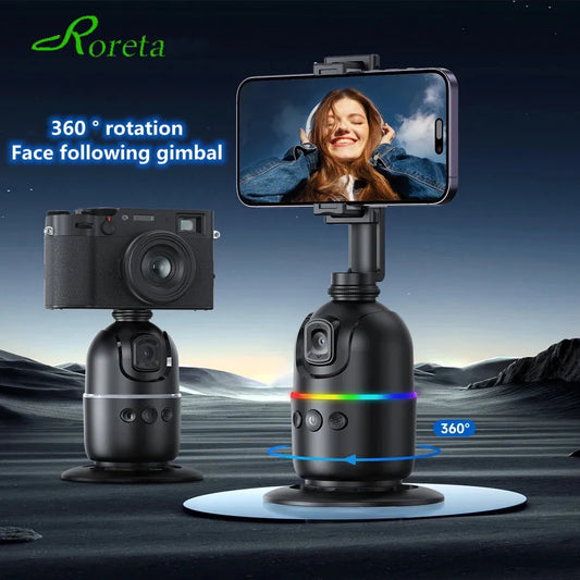 FANGTUOSI AI Smart Gimbal 360° Auto Face Tracking Gimbal All-in-one Rotation For Smartphone video Vlog Stabilizer Phone Holder